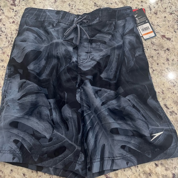 Nike Bathing Suit Men's Small black and gray nwt - Picture 3 of 3